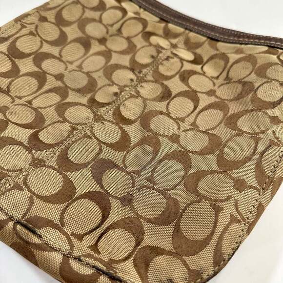 Coach Chelsea Signature Brown Canvas Hobo Shoulder Bag Y2K - Picture 10 of 14
